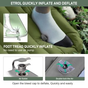 Camping Sleeping Pad; Inflatable Sleeping Mat With Pillows; Waterproof Lightweight Mattress; Folding Bed Cushion For Backpack Travel Hiking Camping With Assorted Colors