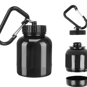 Mini Portable Protein Powder Bottles with Keychain Health Funnel Medicine Bottle Small Water Cup Outdoor Sport Storage