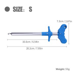 ATISEN Aluminum Alloy Tube Hook Remover; 304 Stainless Steel Hook; PP Handle; Outdoor Fishing Accessories
