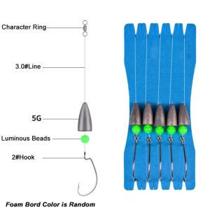 Goture Texas Rig Set; Ready Rig; Finished Product; 5pcs/board