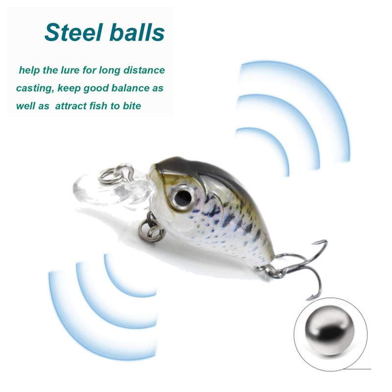 5pcs Fishing Lures Set Hard Body Lures with Treble Hook