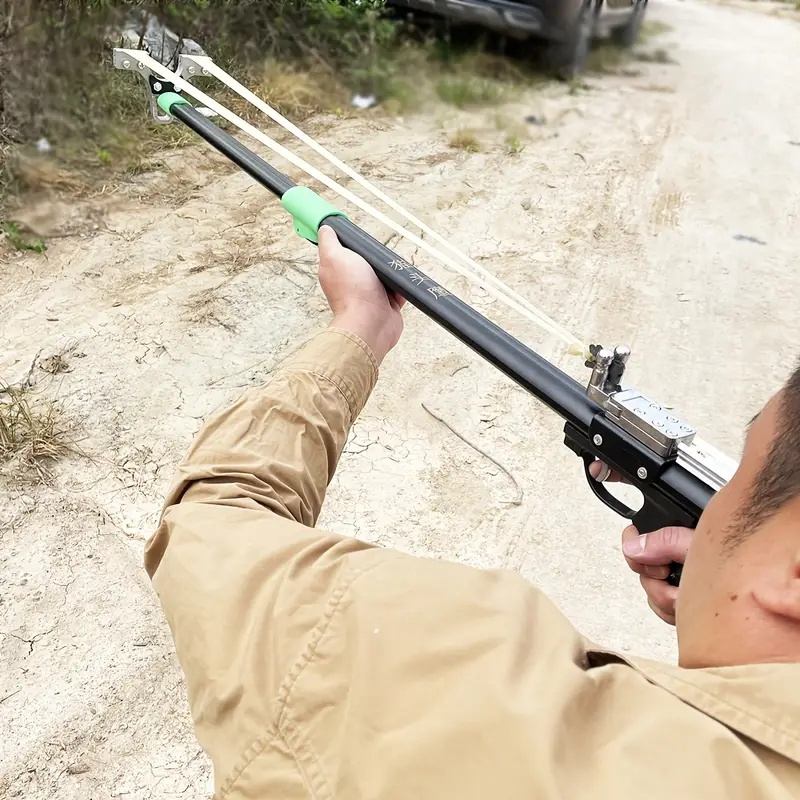 "Sturdy Stainless Steel Slingshot ? Modern Hunting Equipment with Strong Construction, Ergonomic Design for Maximum Accuracy & Control"