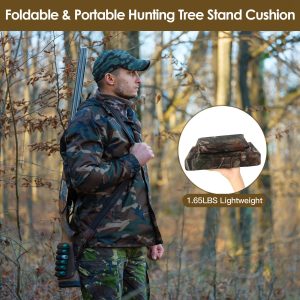 Foldable Tree Stand Seat Replacement Camouflage Waterproof Oxford Cloth Hunting Treestand Seat Cushion For Hunting Climber Deer Ladder